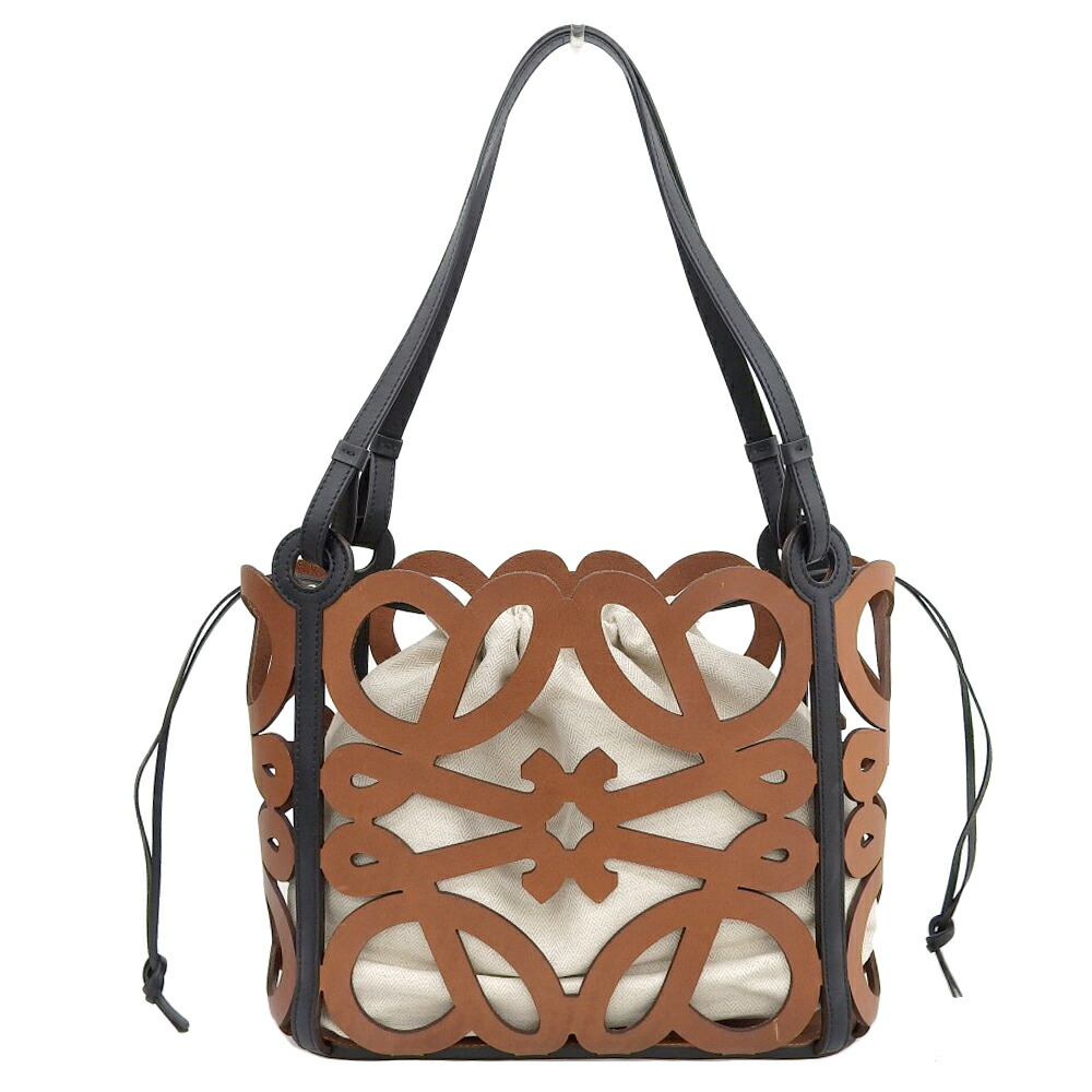 楽天市場】【中古】LOEWE ロエベ アナグラム カットアウトトートバッグ