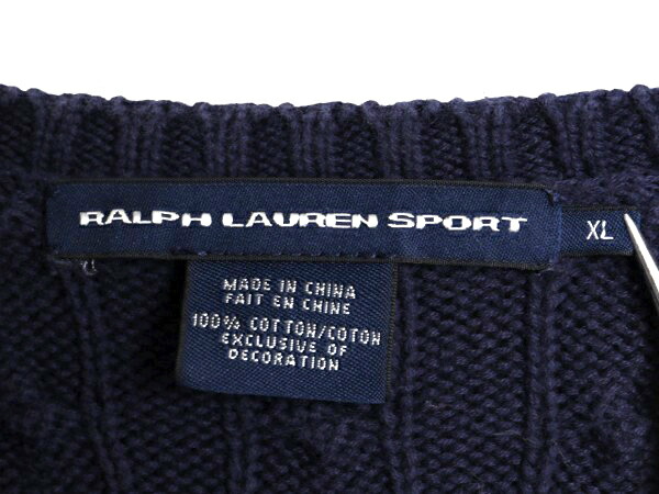 楽天市場】ラルフローレン Vネック コットン ケーブル ニット セーター