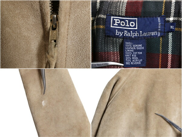 楽天市場】90s ☆ ポロ ラルフローレン 本革 スウェード レザー