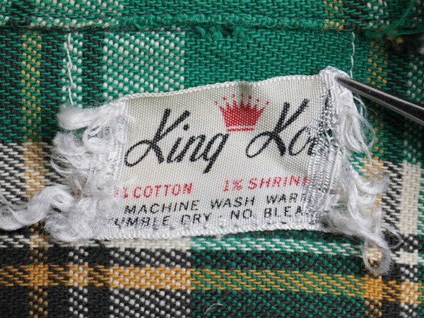 楽天市場】60's ビンテージ ☆ KING KOLE キングコール チェック 長袖