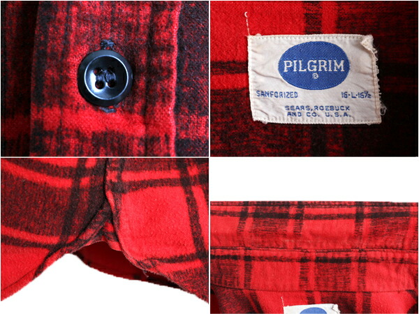楽天市場】50s ☆ ピルグリム チェック プリント フランネル 長袖