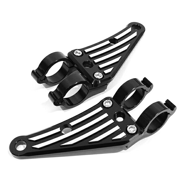 楽天市場】【送料無料】 アルミ ヘッドライト ステーブラック 37mm 37φ