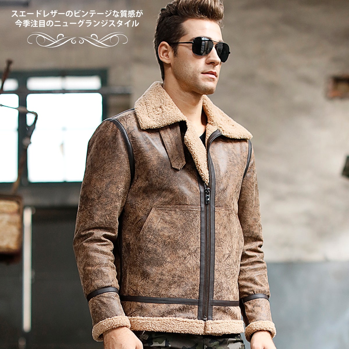 楽天市場】全10サイズ! [Men's Aviator Pigskin Genuine Leather