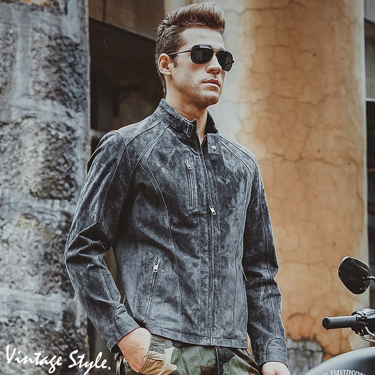 楽天市場】全10サイズ! メンズ 本革 グレーカラー ピッグスキンレザー