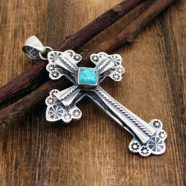 楽天市場】2段クロス クロス インディアンジュエリー トルコ石