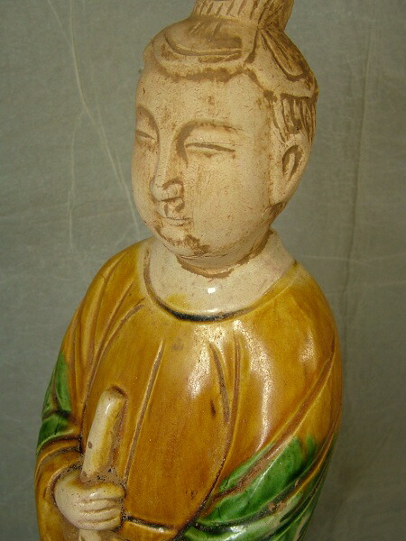 楽天市場】□龍香堂□☆【中国骨董品】唐三彩（とうさんさい）人物像