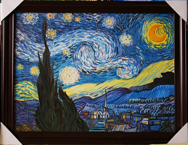 楽天市場】受注制作【大型新品】ゴッホ/星月夜/肉筆複製画模写/サイズ
