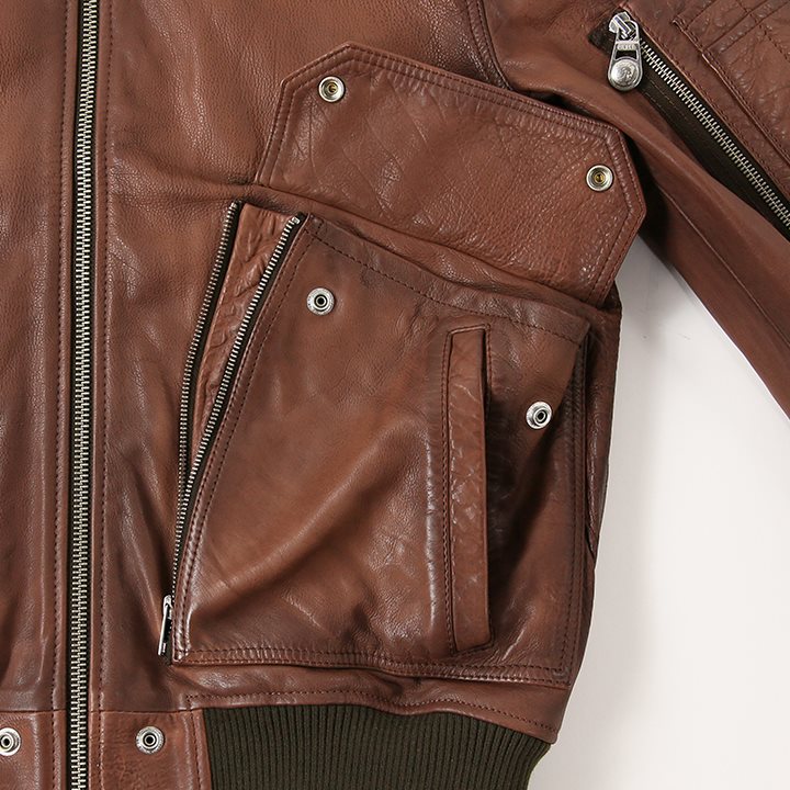 楽天市場】□DIESEL ディーゼル メンズ□ボア襟着脱式 牛革 羊革 本革