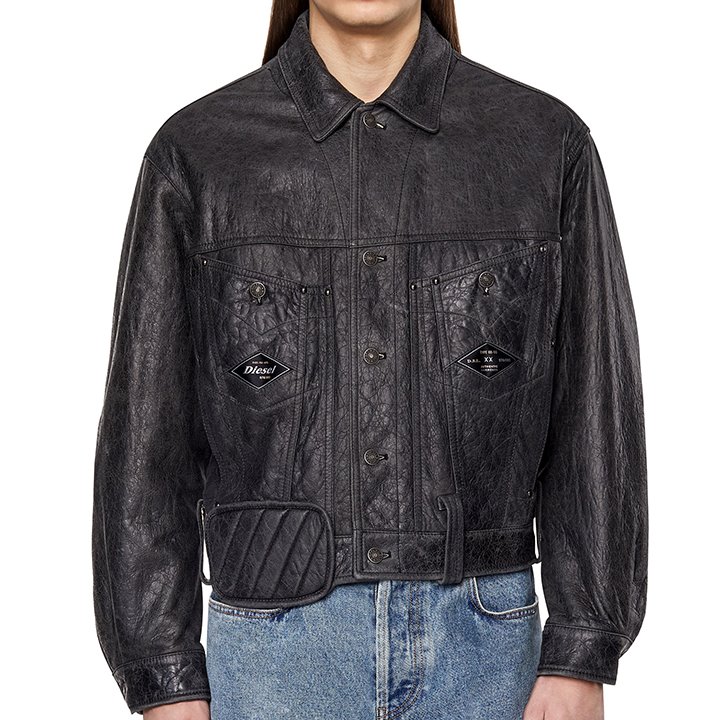 楽天市場】□DIESEL ディーゼル メンズ□羊革 本革 キルティング裏地