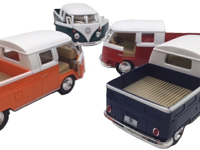 楽天市場】ミニカー 1/34 1963 ワーゲンタイプ2 ダブルキャブ