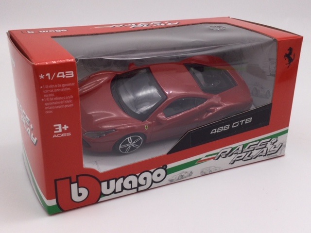 楽天市場】1/43 フェラーリ 488 GTB ウィンドウボックス入り レース