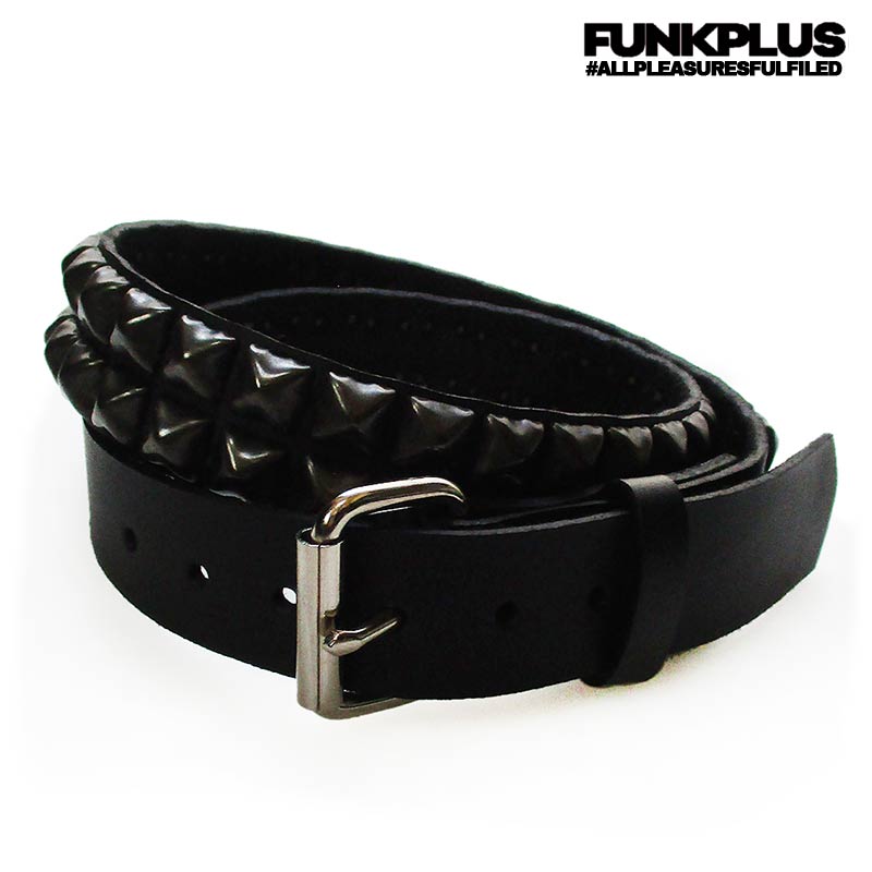 楽天市場】666 2連ピラミッド スタッズベルトの通販