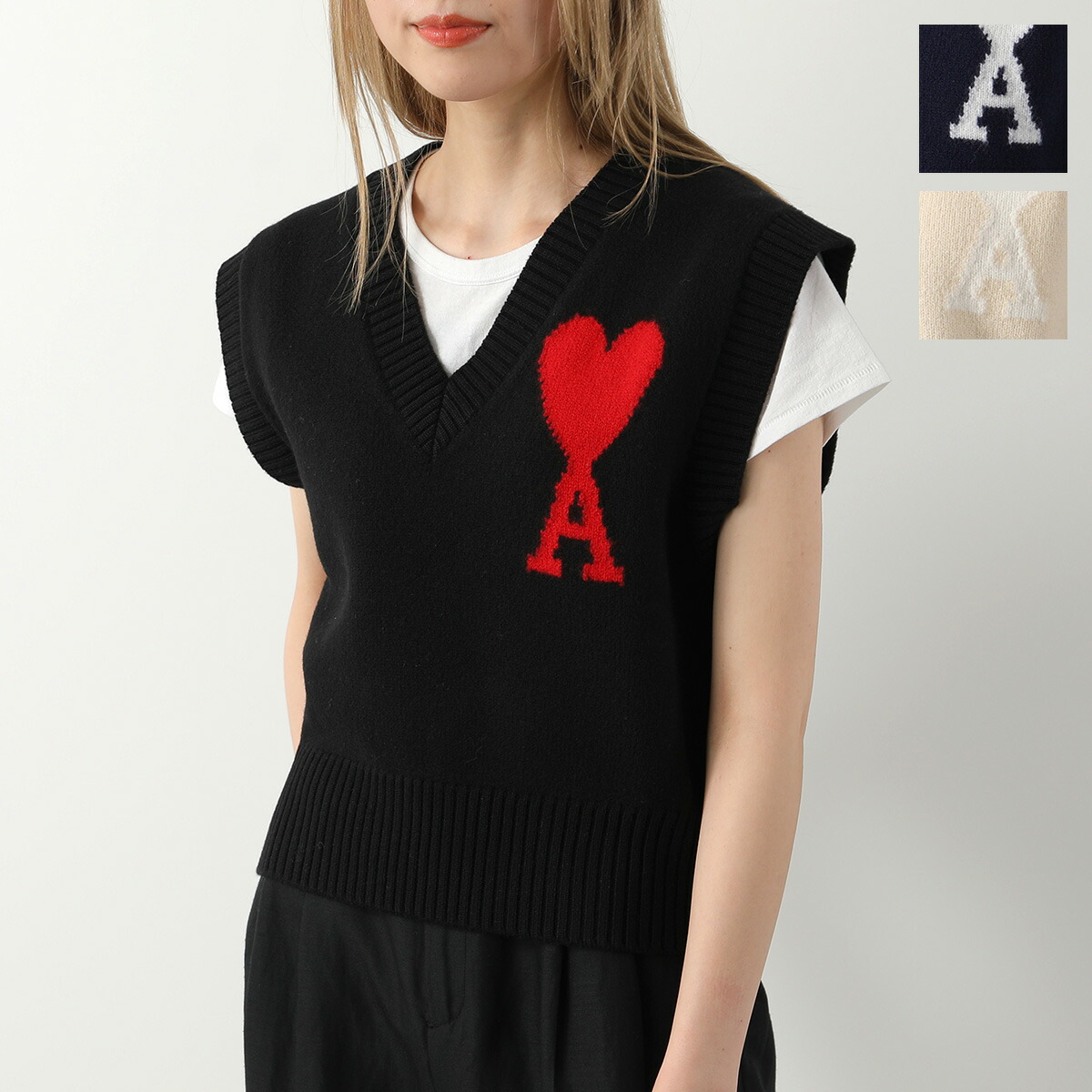 楽天市場】ami paris アミパリス ベスト UKS702.018 レディース ジレ V