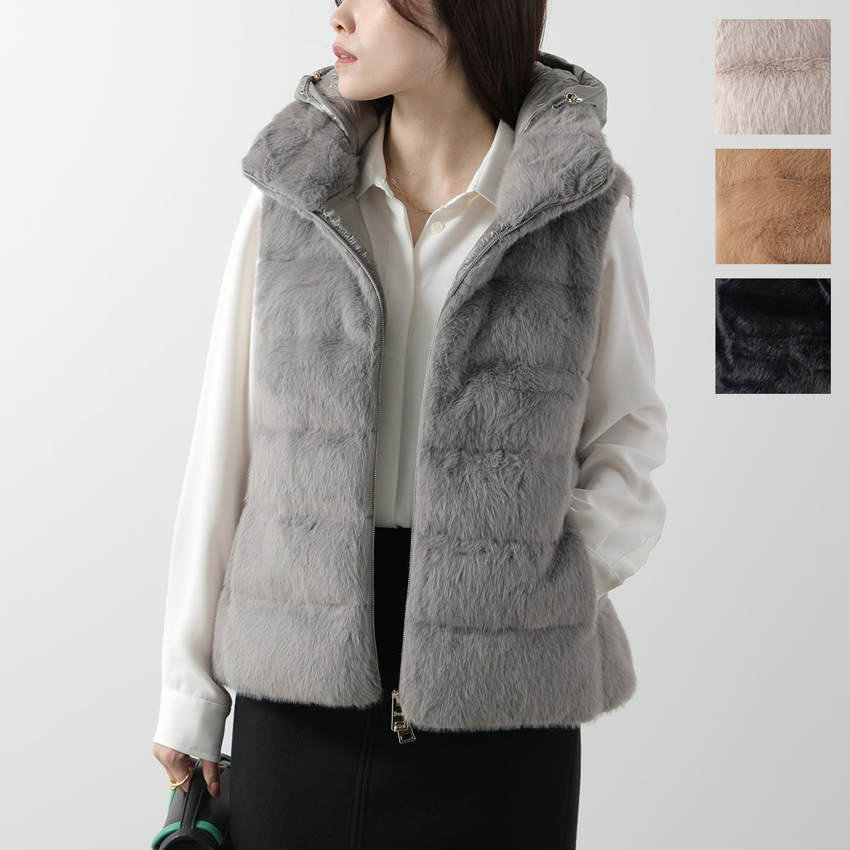 楽天市場】HERNO ヘルノ ファーベスト PI001937D 12630 レディース