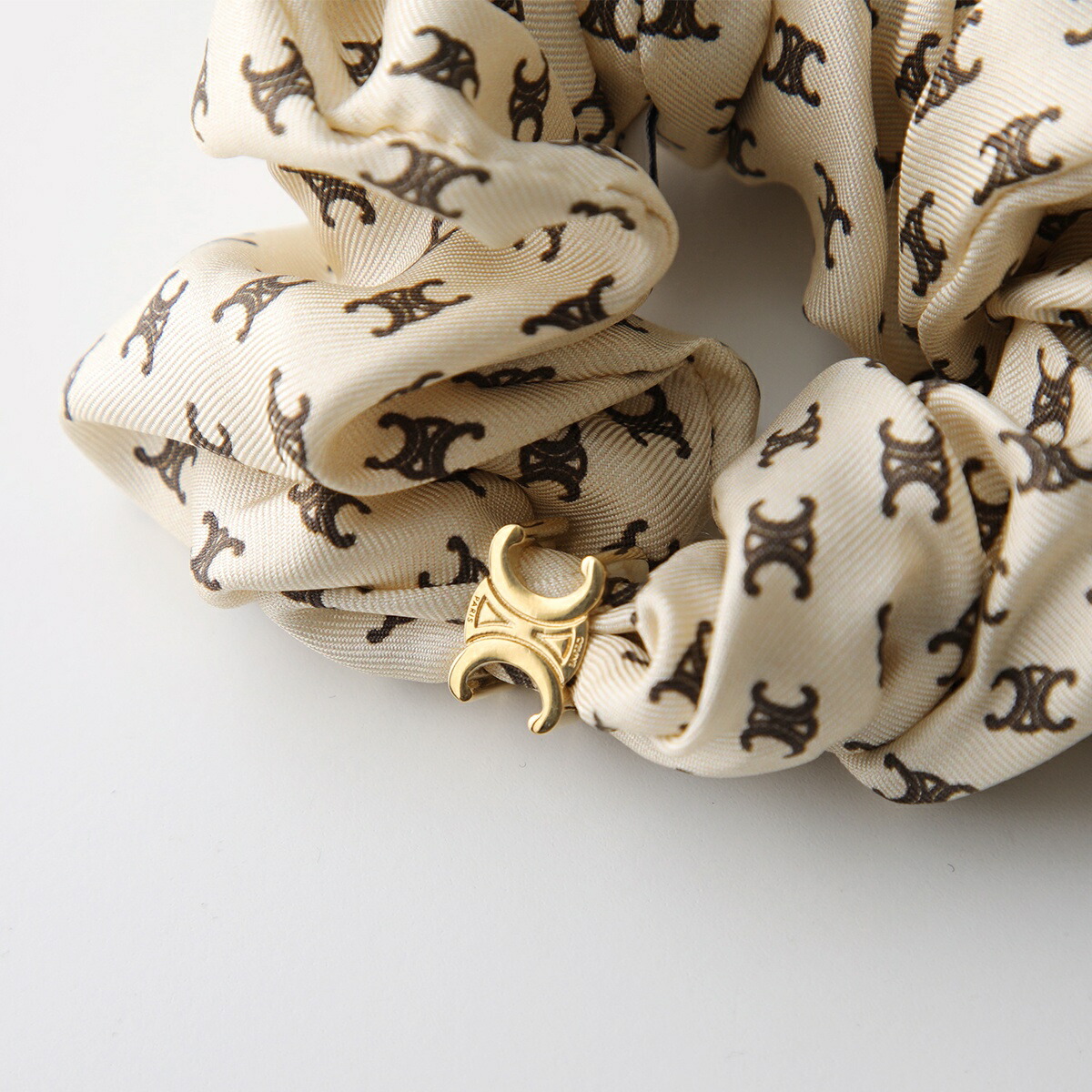 楽天市場】CELINE セリーヌ シュシュ Mini Triomphe Scrunchy