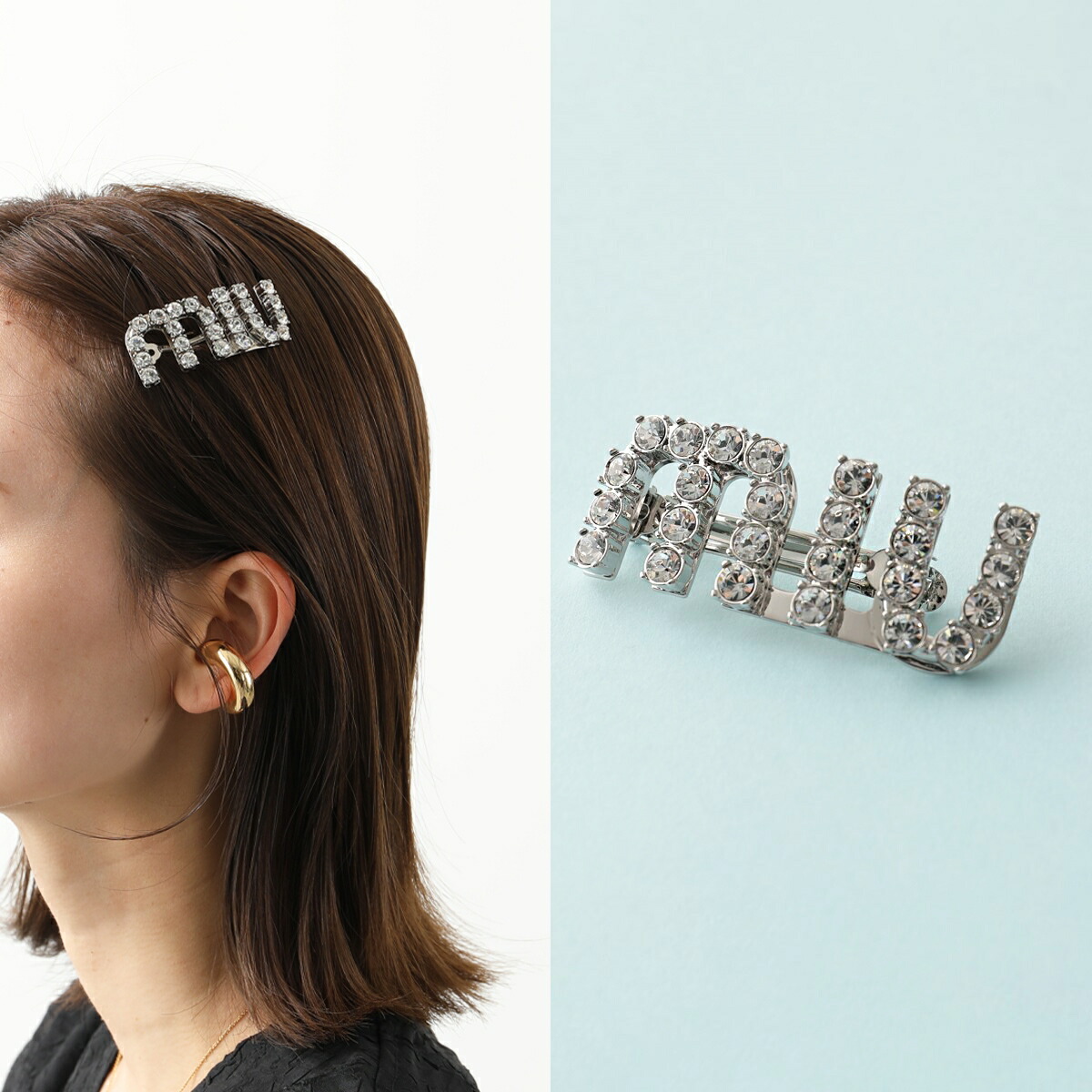 楽天市場】MIUMIU ミュウミュウ バレッタ 5JF082 2DNC レディース ヘア