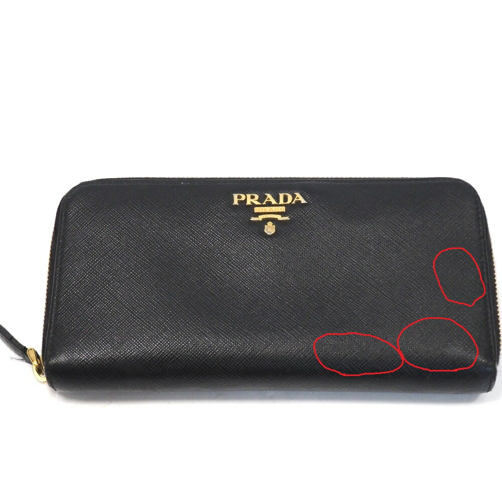 楽天市場】プラダ ラウンドファスナー 長財布 サフィアーノ ロゴ