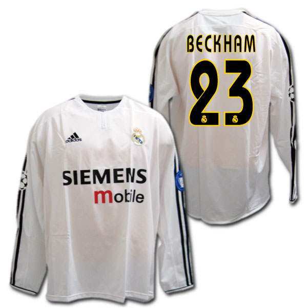 楽天市場】レアルマドリード 03/04 ホーム/CL（白） #23 BECKHAM