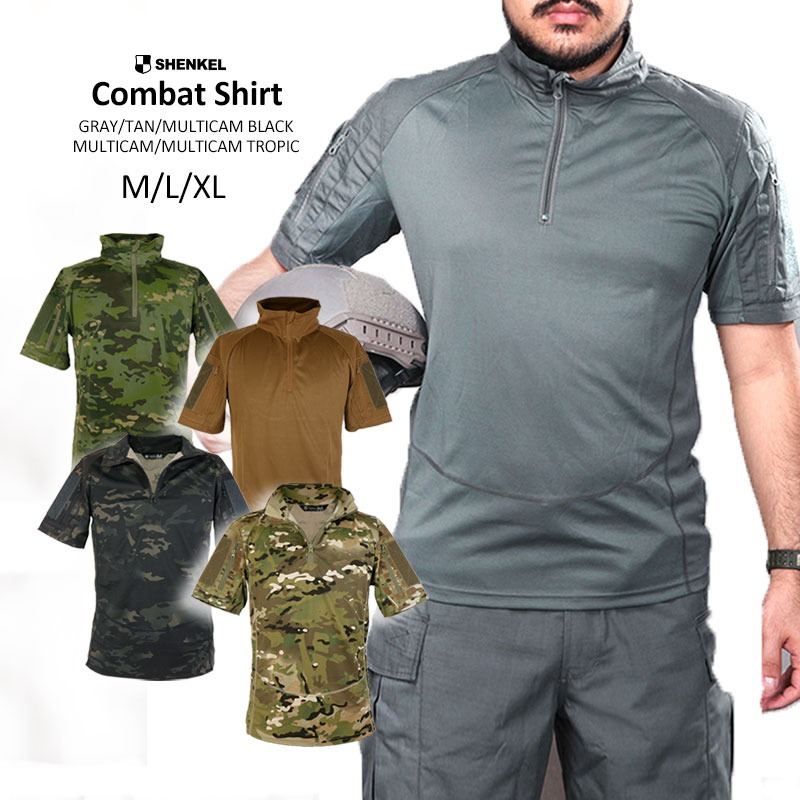 楽天市場】【送料無料】速乾 ドライメッシュ 半袖 コンバットシャツ