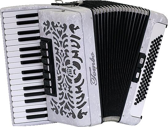楽天市場】トンボ／J-80C シャンソン 白パール 独奏用アコーディオン
