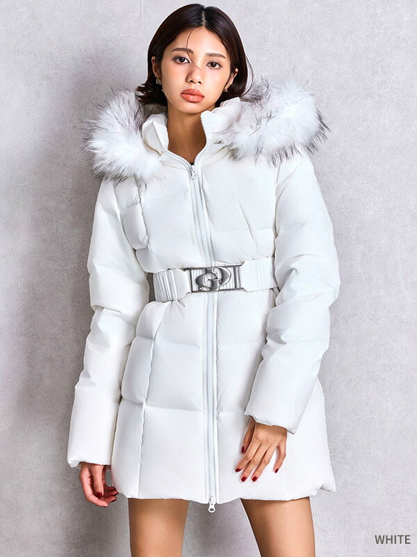 楽天市場】GYDA ジェイダ ダウン ジャケット ロング GD ベルト付き