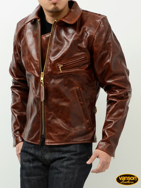 楽天市場】バンソン VANSON レザージャケット シングル ライダース