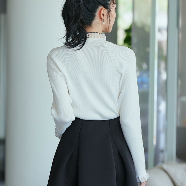 楽天市場】【洗える】レディース ニットトップス リブニット プル