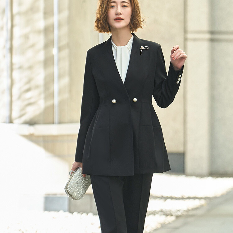 楽天市場】【ストレッチ】レディース ママスーツ パンツスーツ