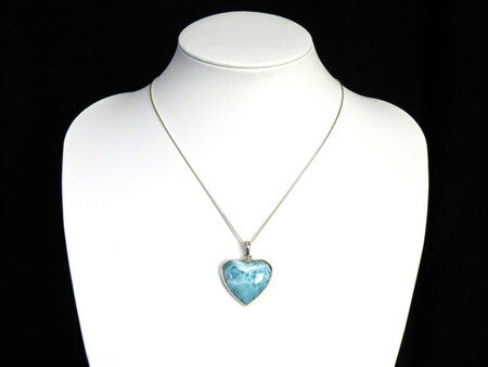 楽天市場】ラリマー ハート形ペンダントトップ ドミニカ共和国産