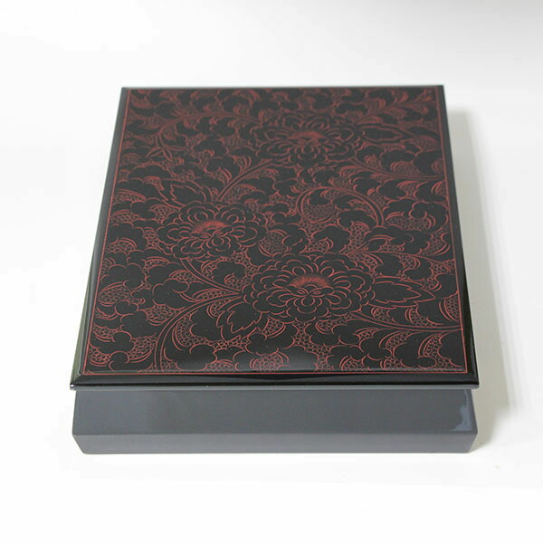 楽天市場】文箱 漆器 文庫 牡丹 朱 沈金 越前漆器 木製 漆塗り 日本製