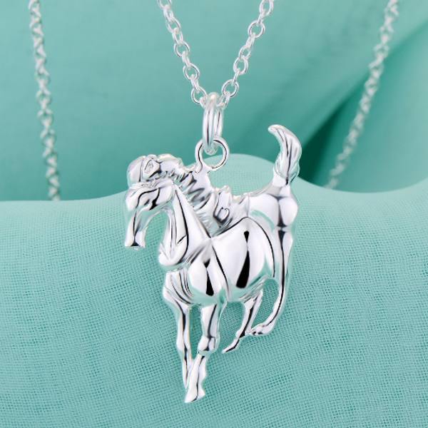 楽天市場】ネックレス 馬 ホース 午年 アクセサリー シルバー シルバー
