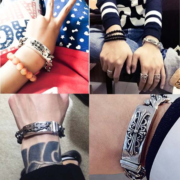 楽天市場】ブレスレット シルバー メンズ フローラルクロス クロス