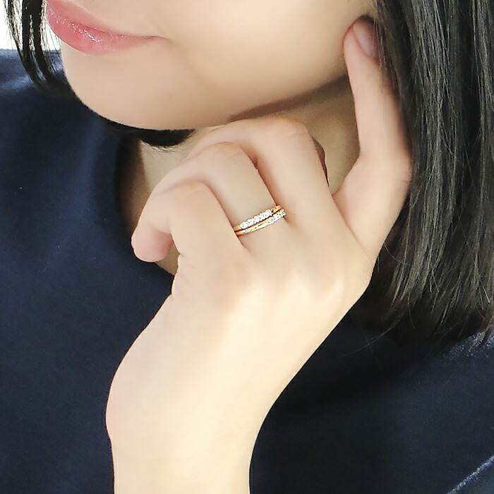 楽天市場】k18PG/WG/YG 【0.20ctUP】テンダイヤモンド リング 18金