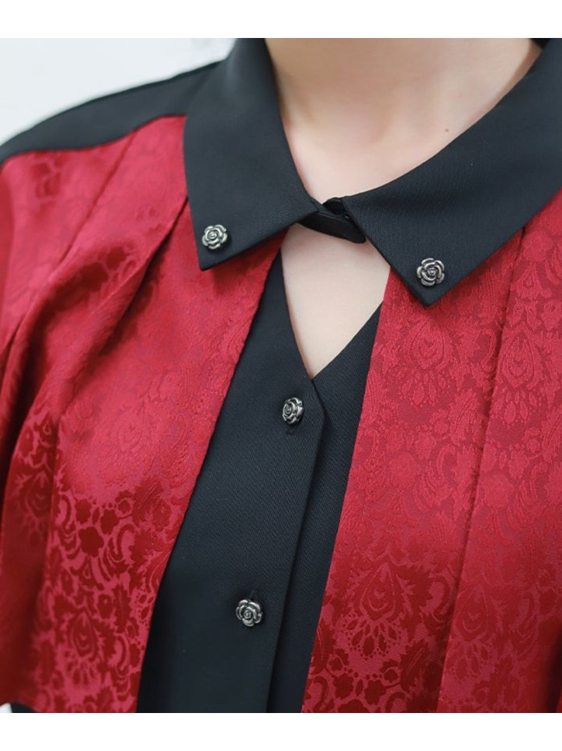 楽天市場】ジャカード*プリーツブラウス axes femme アクシーズファム