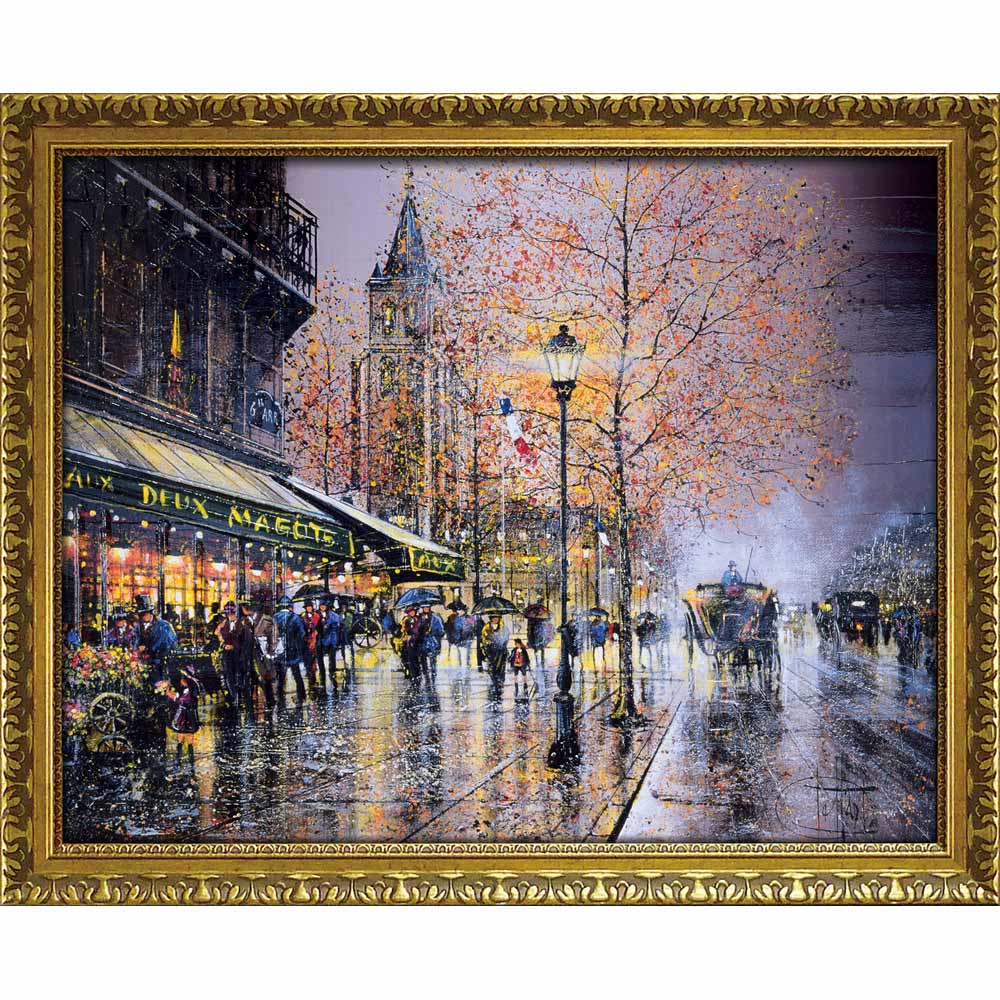 楽天市場】絵画 ギィ デサップ「サン-ジェルマン-デ-プレ」 額入り