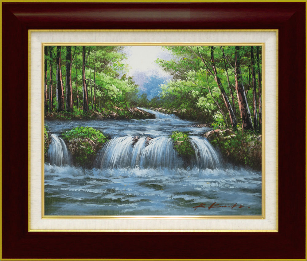 楽天市場】【スーパーSALE10％OFF】手描き油絵 黒木 啓 奥入瀬1 F6