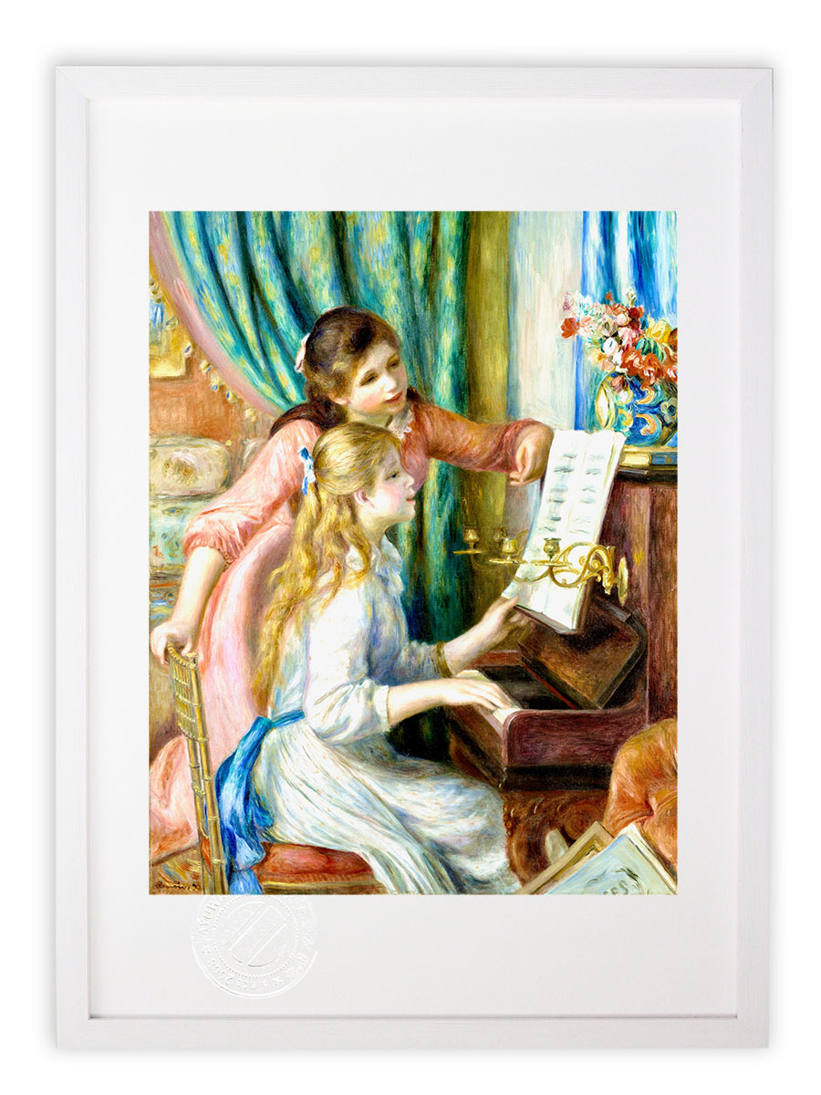 楽天市場】【スーパーSALE半額】版画 絵画 名画 ピアノに寄る少女たち