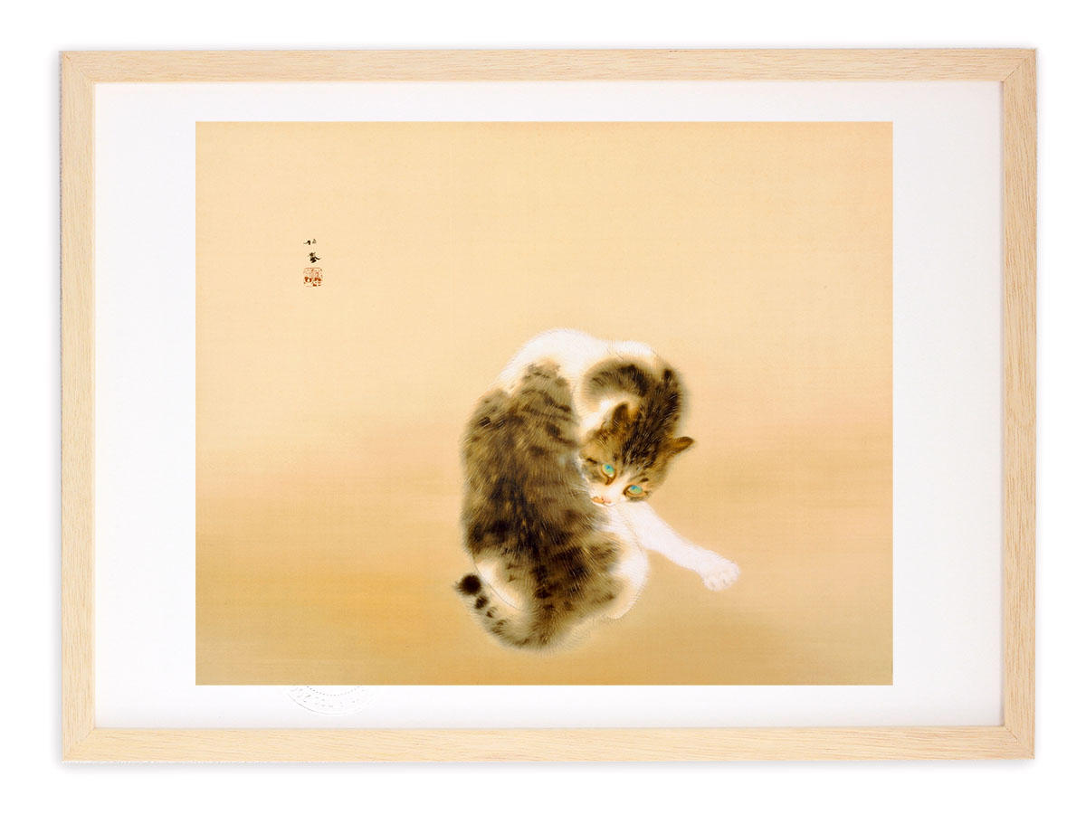 楽天市場】【スーパーSALE半額】版画 絵画 名画 日本画 班猫 (はん