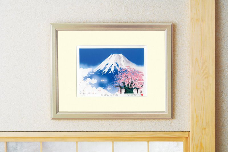 楽天市場】【スーパーSALE10％OFF】版画・風水画 吉岡浩太郎シルク『吉