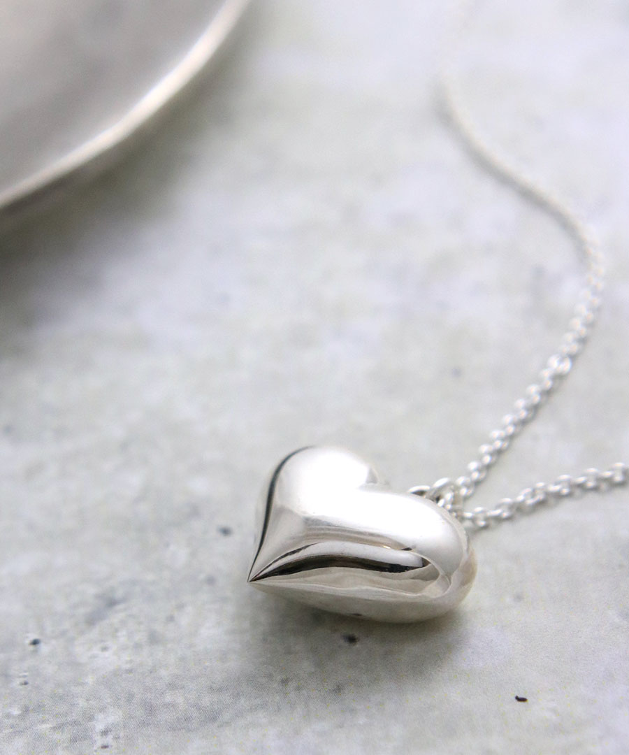 楽天市場】シルバー925 ネックレス ハート ペンダント Mサイズ