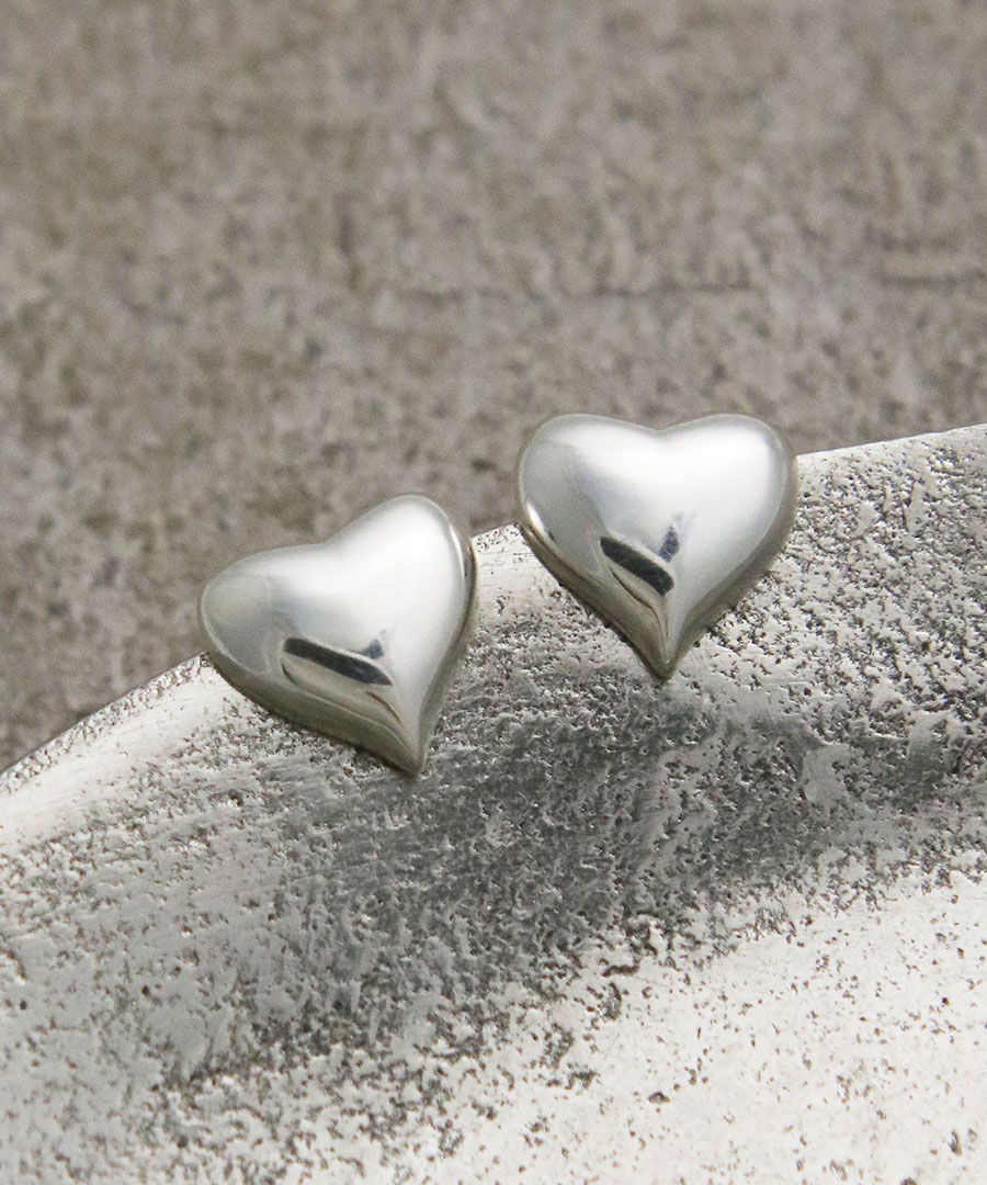 楽天市場】Silver925 ピアス ハート スタッドピアス シンプル 銀