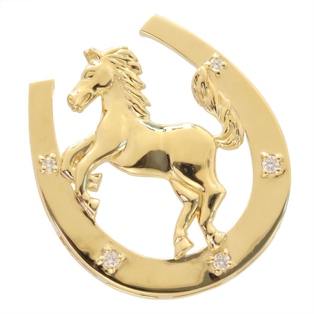 楽天市場】ペンダントトップ メンズ 18金 K18 18K ダイヤモンド 馬蹄