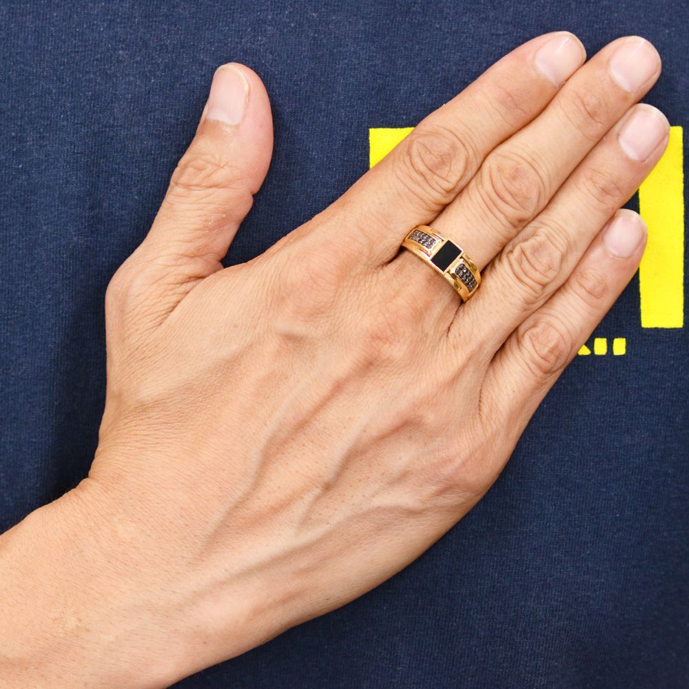 楽天市場】【ポイント11倍☆23:59まで!】18金 印台 リング 指輪 メンズ