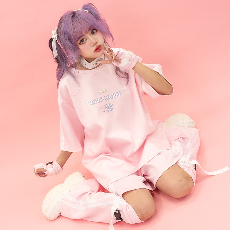 楽天市場】GAME OVER レッグウォーマー ピンク ジャージ 原宿 原宿系