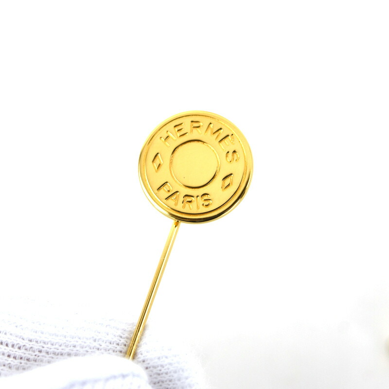 楽天市場】エルメス ピンブローチ レディース GP ゴールドカラー