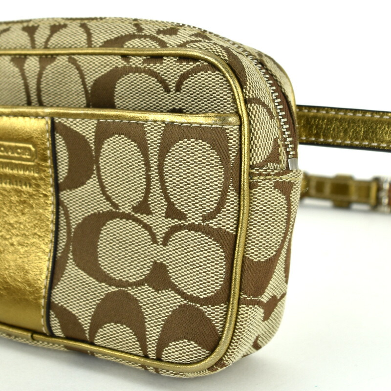 楽天市場】コーチ ウエストポーチ レディース シグネチャー ベージュ