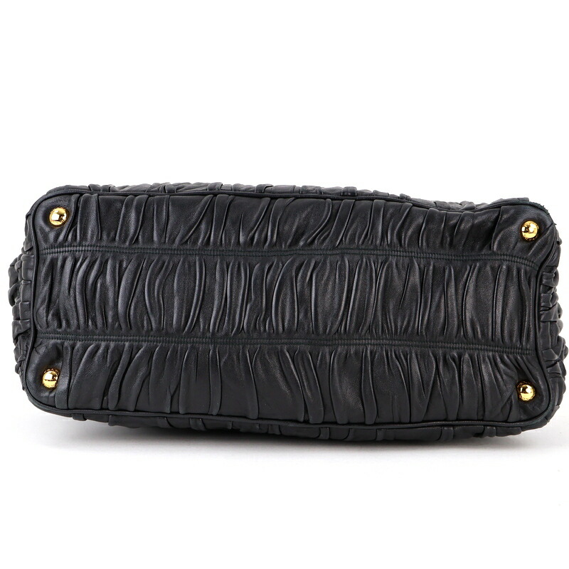 楽天市場】プラダ バッグ レディース ギャザードレザー トートバッグ