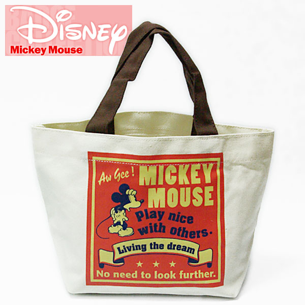 楽天市場】ミッキーマウス 帆布ランチトートバッグ レディース キッズ