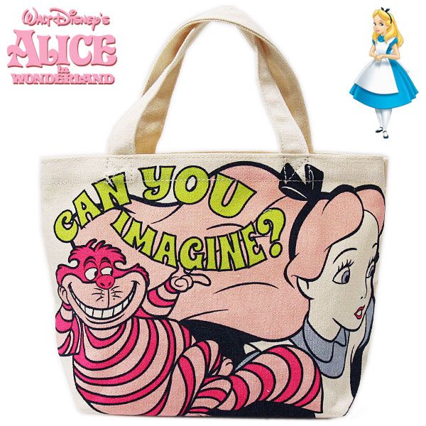 楽天市場】ふしぎの国のアリス マチ付きバッグ アリスとチェシャ猫