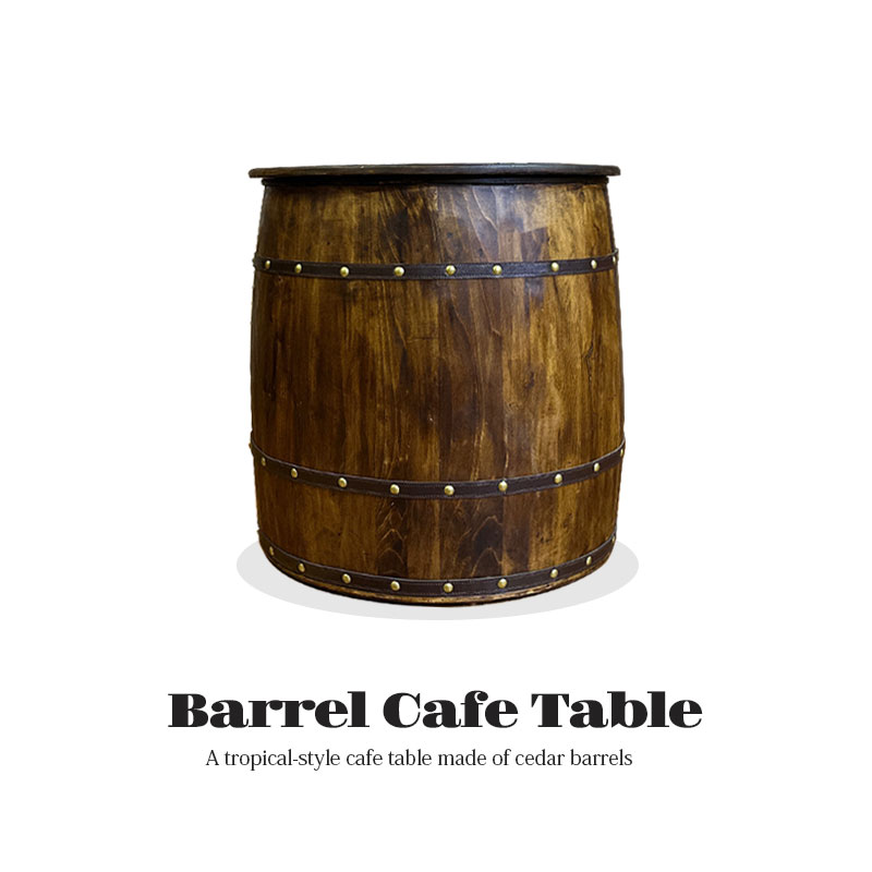 楽天市場】1日限定10%offクーポン テーブル カフェテーブル 樽型